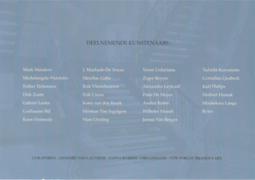 Art Project 'Tijdelijk Verblijf' | 10 July - 25 September 2011 (flyer p3)